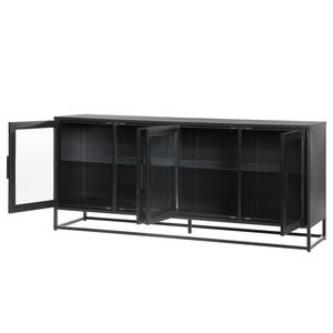 Sideboard Kayys Glas / Metall - Schwarz