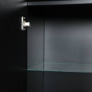 Vitrinenschrank Kayys Glas / Metall - Schwarz