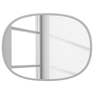Wandspiegel Hub III spiegel/silicone - Grijs