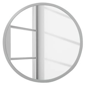 Wandspiegel Hub I EVA / Stahl / Gummi - Grau - Durchmesser: 45 cm