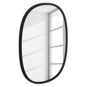 Wandspiegel Hub III spiegel/silicone - Zwart