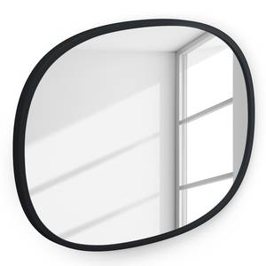 Wandspiegel Hub III spiegel/silicone - Zwart