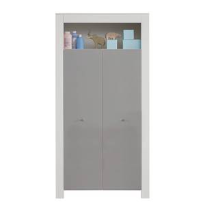 Drehtürenschrank Pia Grau - Weiß - Holzwerkstoff - 94 x 186 x 54 cm