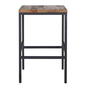 Tabouret de bar GRASBY Pin recyclé / Métal - Pin foncé / Noir