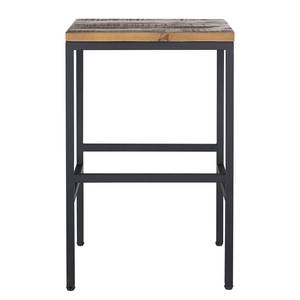 Tabouret de bar GRASBY Pin recyclé / Métal - Pin foncé / Noir