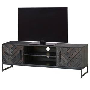 Tv-meubel LOGA massief acaciahout/ijzer - Acaciahouten Grijs