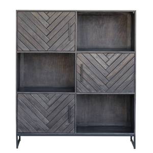 Highboard LOGA massief acaciahout/ijzer - Acaciahouten Grijs