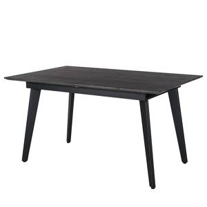 Eettafel Mannford metaal - mooreikenhouten look/mat zwart - Breedte: 140 cm