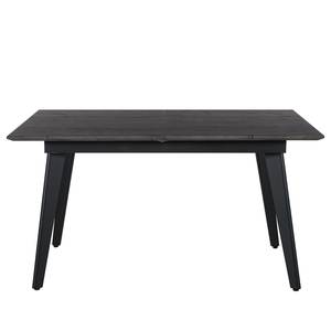 Tavolo da pranzo Mannford Metallo - Effetto quercia fossile / Nero opaco - Larghezza: 140 cm