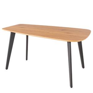 Table Broomley Métal - Imitation chêne / Noir mat