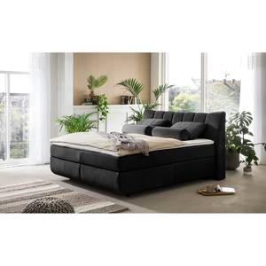 Letto boxspring Cape May Letto boxspring  180x200 H2/H3 F182 Nero - Nero - 180 x 200cm - Materasso doppio H2 H3