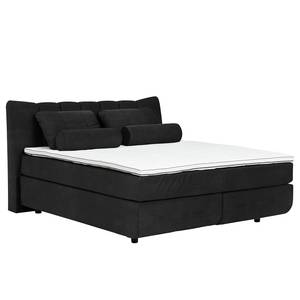 Letto boxspring Cape May Letto boxspring  180x200 H2/H3 F182 Nero - Nero - 180 x 200cm - Materasso doppio H2 H3