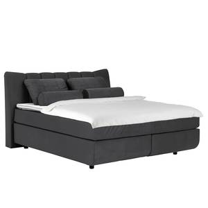 Lit boxspring Cape May Lit boxspring Free  180x200 H3/H4 F032 Cosy Dark Grey - Gris - 180 x 200cm - Matelas double D3/D4