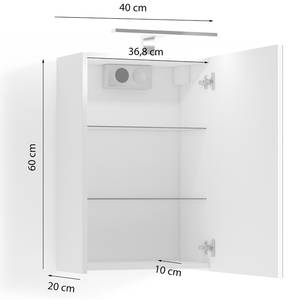 Spiegelkast Salsa inclusief verlichting - Breedte: 40 cm