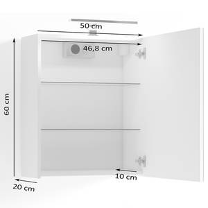 Spiegelschrank Salsa Inklusive Beleuchtung - Breite: 50 cm