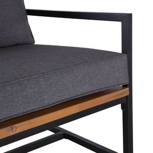 Loungeecke LeRoy I Polyester / Akazie massiv - Grau / Braun