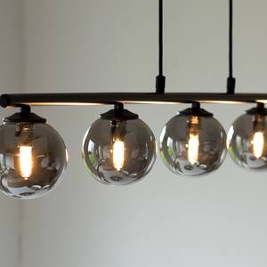 LED-Hanglamp Widow I transparant glas/ijzer - 5 lichtbronnen