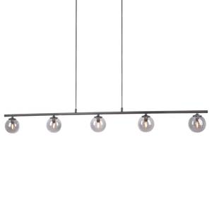 LED-Pendelleuchte Widow I Klarglas / Eisen - 5-flammig