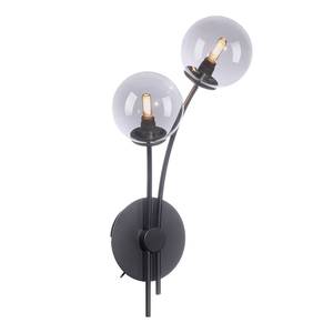 LED-wandlamp Widow I transparant glas/ijzer - 2 lichtbronnen