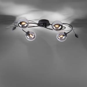 LED-plafondlamp Widow VI transparant glas/ijzer - 4 lichtbronnen