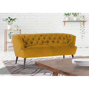 Banquette Burdett Jaune moutarde - Largeur : 190 cm - Noir