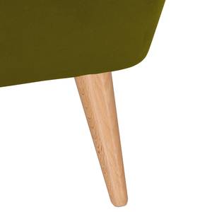 Küchensofa Burdett Olivgrün - Breite: 210 cm - Buche Hell
