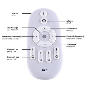 LED-plafondlamp Canvas IV polyacryl/staal - 1 lichtbron