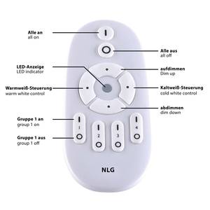 LED-Deckenleuchte Flat IV Acrylglas / Aluminium - 1-flammig