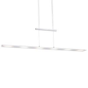 LED-Pendelleuchte Nele Milchglas / Eisen - 6-flammig - Silber