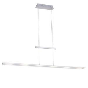 LED-Pendelleuchte Nele Milchglas / Eisen - 6-flammig - Silber