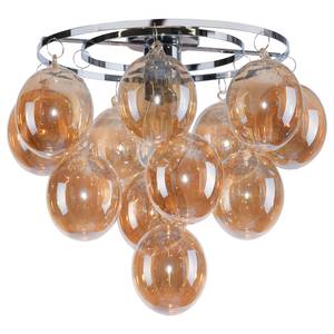 Plafondlamp Drip transparant glas/ijzer - 1 lichtbron - Champagnekleurig