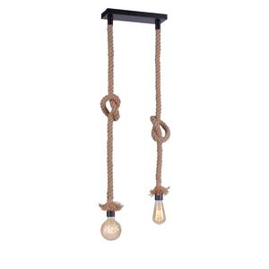 Hanglamp Rope ijzer - Aantal lichtbronnen: 2