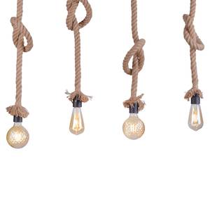 Hanglamp Rope ijzer - Aantal lichtbronnen: 4