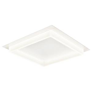 LED-Deckenleuchte Square II Polyacryl / Aluminium - 1-flammig - Weiß - Breite: 70 cm
