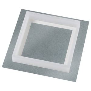 Plafonnier Square I Plexiglas / Aluminium - 1 ampoule - Gris - Largeur : 65 cm