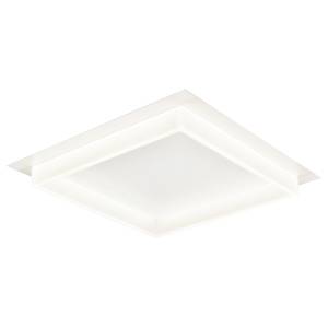Plafonnier Square I Plexiglas / Aluminium - 1 ampoule - Blanc - Largeur : 65 cm