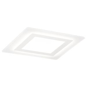 LED-Deckenleuchte Oblio Polyacryl / Aluminium - 2-flammig - Weiß - Breite: 48 cm