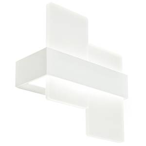 LED-Wandleuchte Bunny Polyacryl / Aluminium - 1-flammig - Weiß - Breite: 12 cm