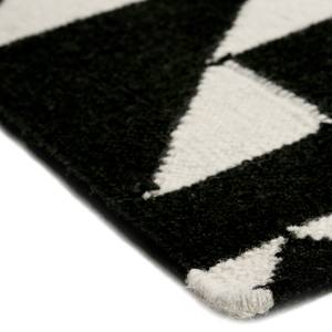 Wollen vloerkleed Mellow I scheerwol - Zwart - 80 x 150 cm