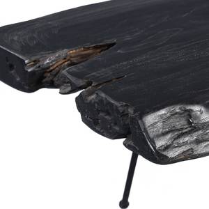 Table basse Crocker Teck massif / Métal - Noir