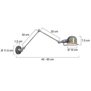 Wandleuchte Davin Aluminium - 1 ampoule