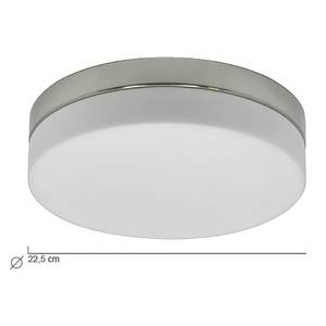 LED-plafondlamp Crouch II melkglas/aluminium - 1 lichtbron