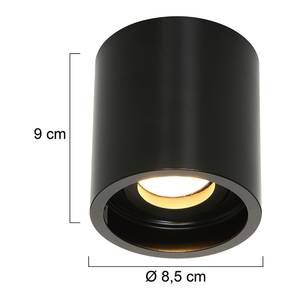 Inbouwlamp Pélite I acrylglas/ijzer - 1 lichtbron - Zwart