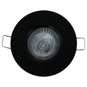 Inbouwlamp Pélite III melkglas/ijzer - 1 lichtbron - Zwart