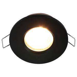 Inbouwlamp Pélite III melkglas/ijzer - 1 lichtbron - Zwart