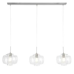 Hanglamp Glass Light III transparant glas/ijzer - 3 lichtbronnen