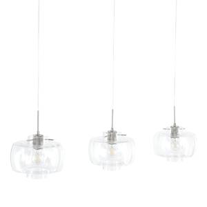 Suspension Glass Light III Verre / Fer - 3 ampoules - Translucide