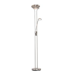 Lampadaire Biron Verre dépoli / Aluminium - 2 ampoules - Argenté