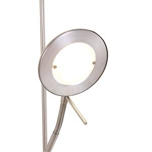 LED-Stehleuchte Biron Milchglas / Aluminium - 2-flammig - Silber