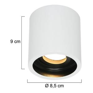 Inbouwlamp Pélite I acrylglas/ijzer - 1 lichtbron - Wit